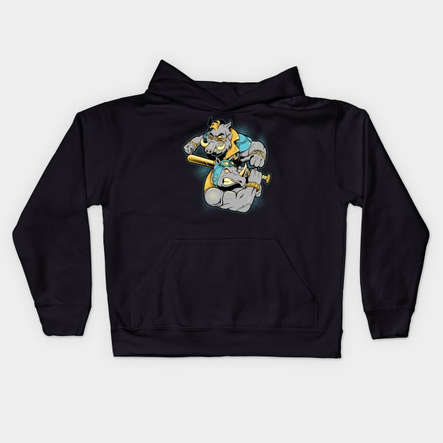 BEBOP & ROCKSTEADY Kids Hoodie by Akiwa